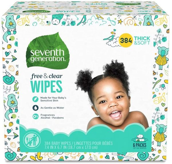 Seventh Generation Baby Wipes - Free and Clear - Multipack - 64 Wipes each - 6 Count - Image 4