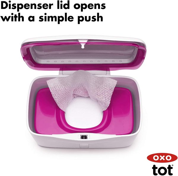 OXO Tot PerfectPull??Wipes Dispenser with Weighted Plate- Pink