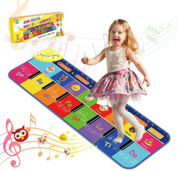 Toddler Girl Toys, TopDollo Baby Musical Toys for 1-6 Year Old Girls Piano Mat Gifts for 2-6 Year Old Girls Baby Piano Mat Boys Toys Age 1-6 Toddler Piano Autism Sensory Toys Kids Dance Mat - Image 5