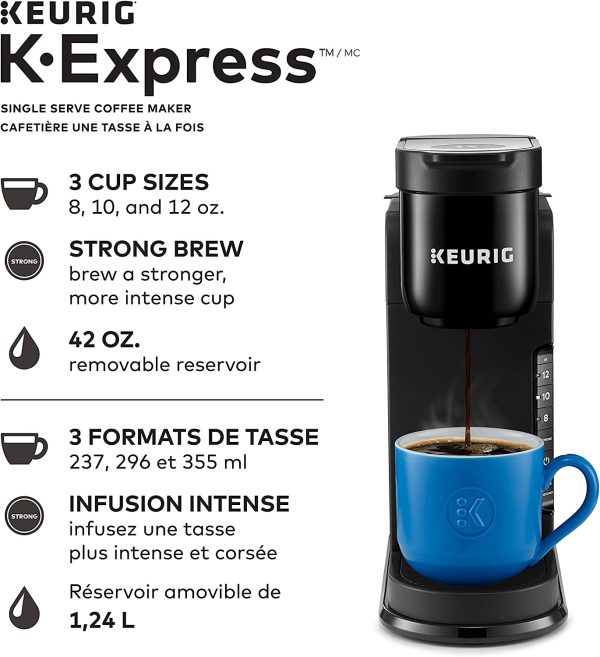 K-Express Single Serve K-Cup Pod Coffee Maker, With A Removable Reservoir And Strong Button Function - Image 7