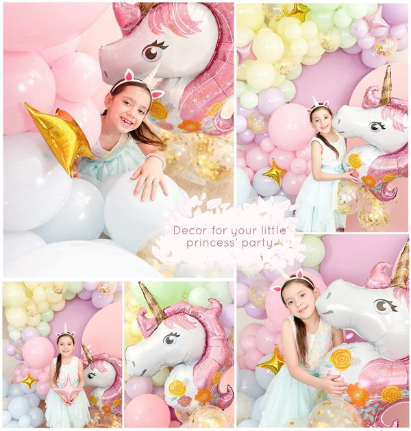 Shimmer and Confetti Premium DIY Pastel Unicorn Balloon Garland and Arch Kit, Giant Unicorn, Stars, Confetti. Unicorn Birthday Decorations for Girls. Easter Balloons. Macaron, Rainbow Party Supplies. - Image 3