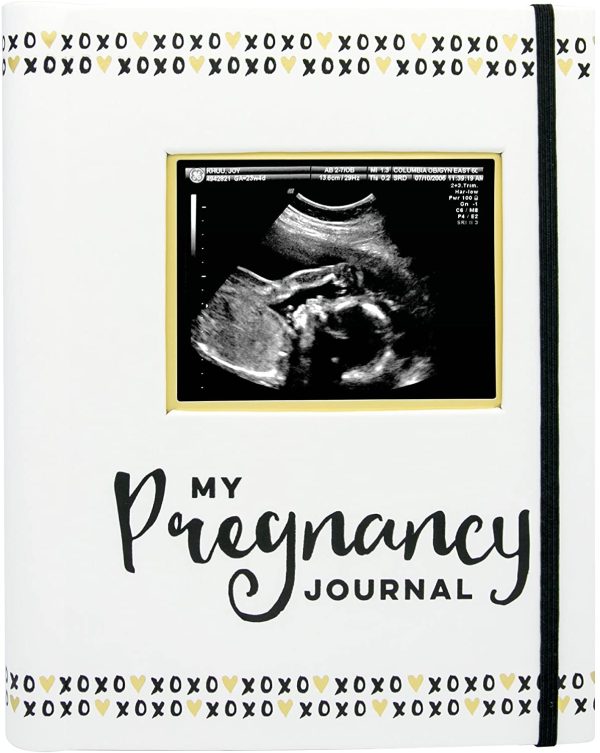 Pearhead Pregnancy Journal, White/Gold/Black - Image 5