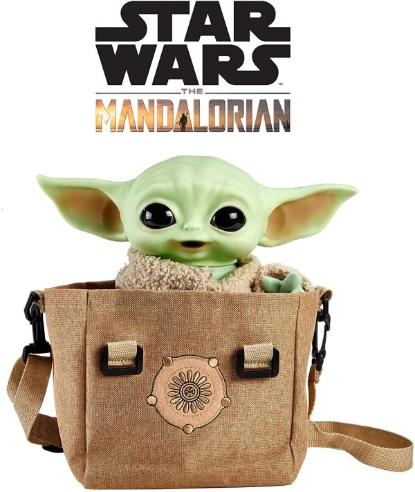 Star Wars The Child Plush Toy, 11-in Yoda Baby Figure from The Mandalorian, Collectible Stuffed Character with Carrying Satchel for Movie Fans Ages 3 and Older - Image 7