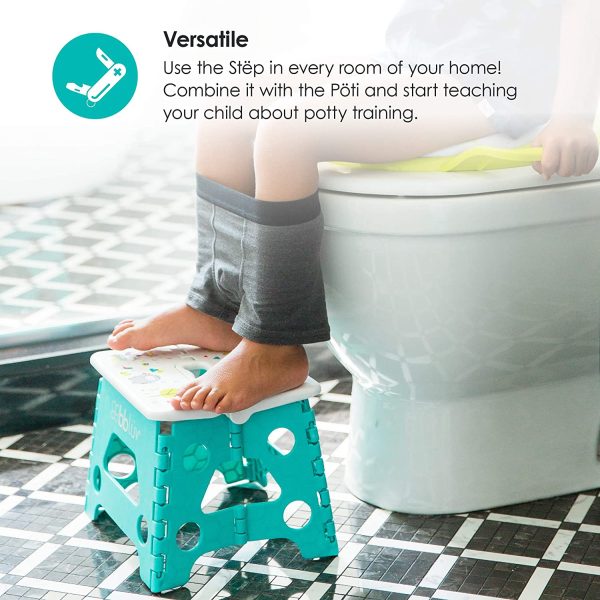 bbl??v - St??p - Foldable Step Stool - Safe, Compact and Easy to Clean (Aqua) - Image 7