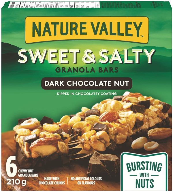 NATURE VALLEY Sweet & Salty Dark Chocolate Nut Granola Bars, 6 Count - Image 2