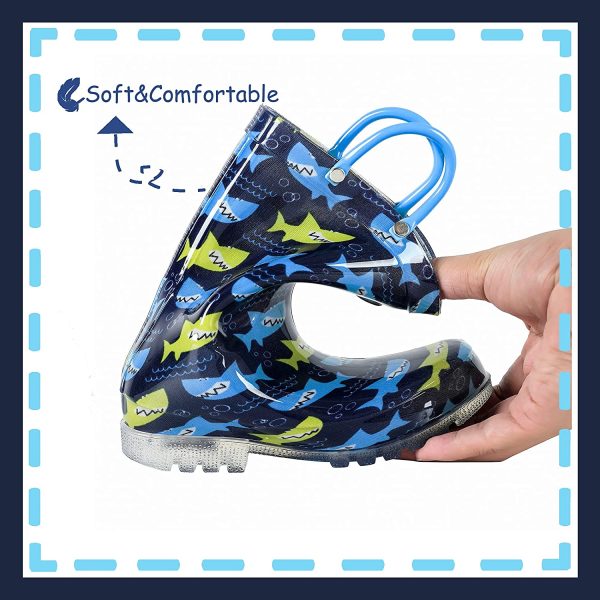 OUTEE Adorable Light Up Rain Boots for Little Kids - Image 6