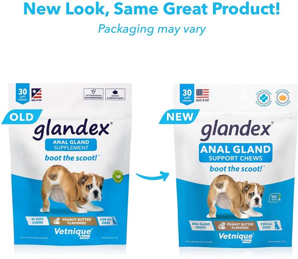 Glandex Anal Gland Soft Chew Treats with Pumpkin for Dogs Chews with Digestive Enzymes, Probiotics Fiber Supplement for Dogs ??Vet Recommended - Boot The Scoot - by Vetnique Labs (Peanut Butter, 30ct) - Image 3