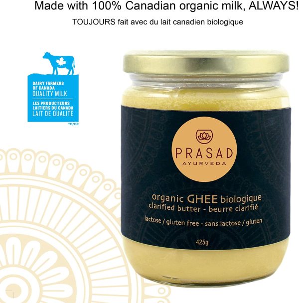 Prasad Organic ghee 225g - 100% Canadian