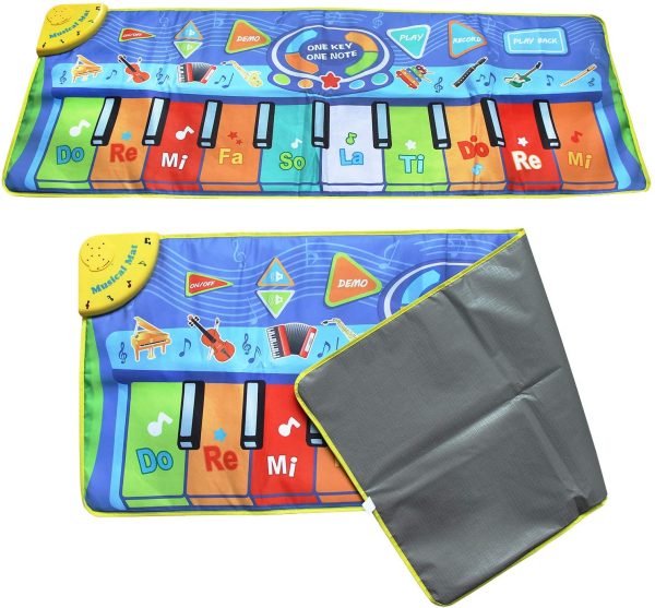 LEADSTAR Musical Mat, Keyboard Electronic Music Carpet, Collapsible Piano Mat for Kids，Touch Play Learning Singing Blanket for Children Baby Early Education Toys - 51.2*18.9 in - Image 3