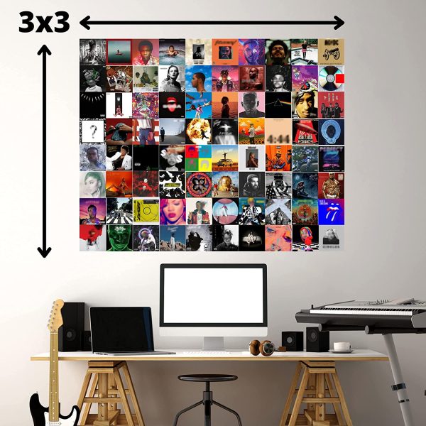 80 Pcs Print Album Covers | Unique Square Printed Photos 4x4 inches | Album Cover Posters Collage Kit | Music Posters for Room Aesthetic | Aesthetic Posters | Poster Pack | Album Cover Art Posters | Wall Posters - Image 5