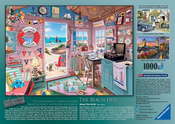 Ravensburger My Beach Hut, My Haven 1000 Piece Jigsaw Puzzle for Adults - Every Piece is Unique, Softclick Technology Means Pieces Fit Together Perfectly, Oil Pastel - Image 4