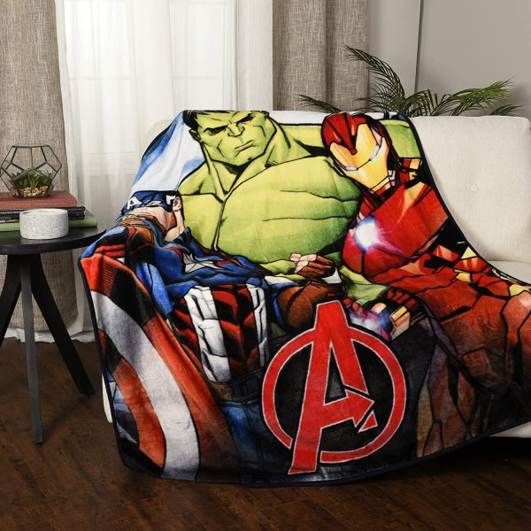 Marvel Avengers Kid?M?? Fleece Blanket EXPRESSIONS Throw for Toddlers Teens, All Season Super Soft Comfy Flannel Blanket, Best Gifts for Boys and Girls, 50x60 inches (Official Marvel Product) - Image 5