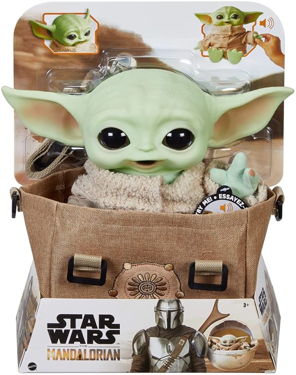 Star Wars The Child Plush Toy, 11-in Yoda Baby Figure from The Mandalorian, Collectible Stuffed Character with Carrying Satchel for Movie Fans Ages 3 and Older - Image 2