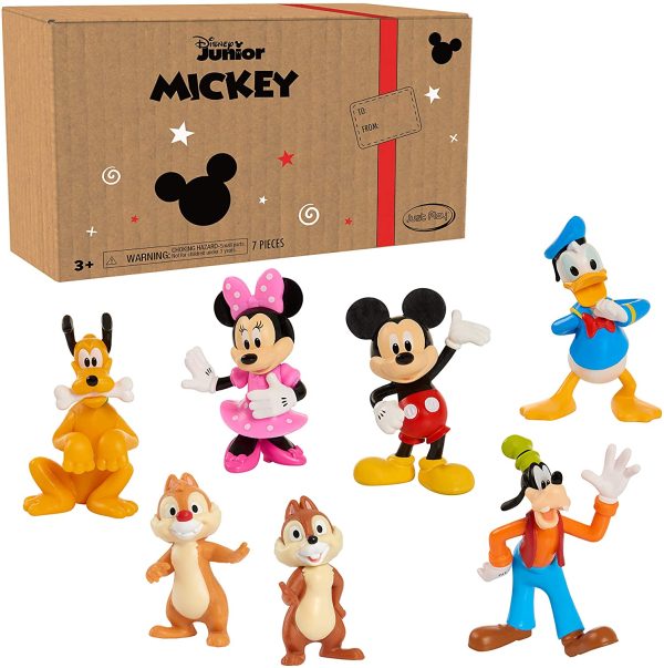 Mickey Mouse 7-Piece Figure Set, Mickey Mouse Clubhouse Toys, Amazon Exclusive