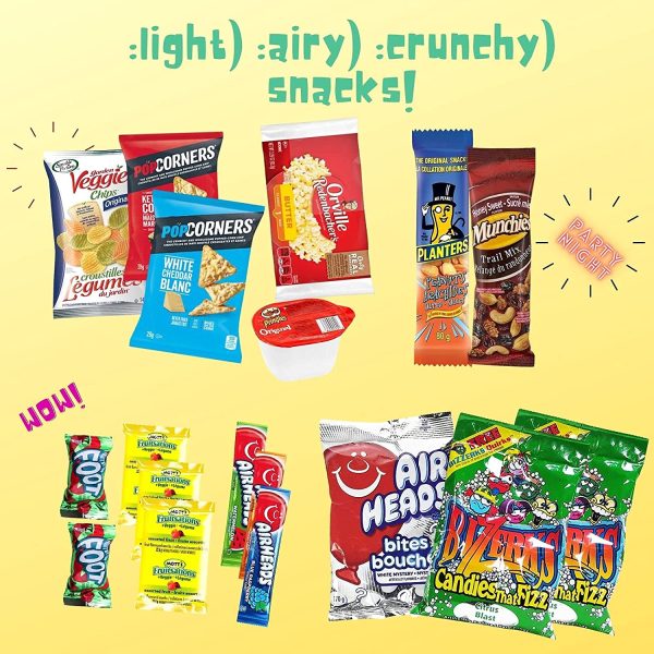 Rise The Snack Box (50+ Count) Variety Care Package Snacks for Adults & Kids, Snack Box Full of Delicious Snacks, Chips, Bars, Cookies, Candies and Ramen - Movie Nights and Gifts. - Image 3