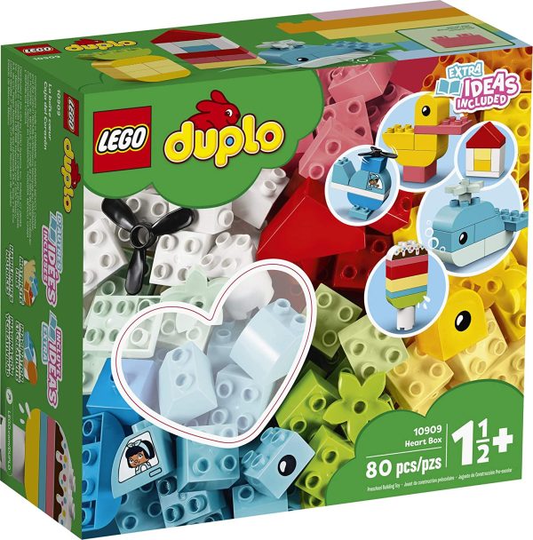 LEGO DUPLO Classic Heart Box 10909 First Building Playset and Learning Toy for Toddlers, Great Preschooler?M?? Developmental Toy, New 2020 (80 Pieces) - Image 6