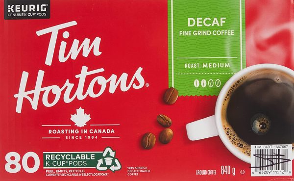 Tim Hortons Decaf Single Serve Coffee Cups, 80 Count - Image 4