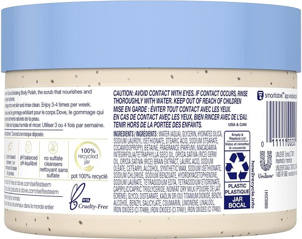 Dove Exfoliating Body Polish Macadamia & Rice Milk 298g