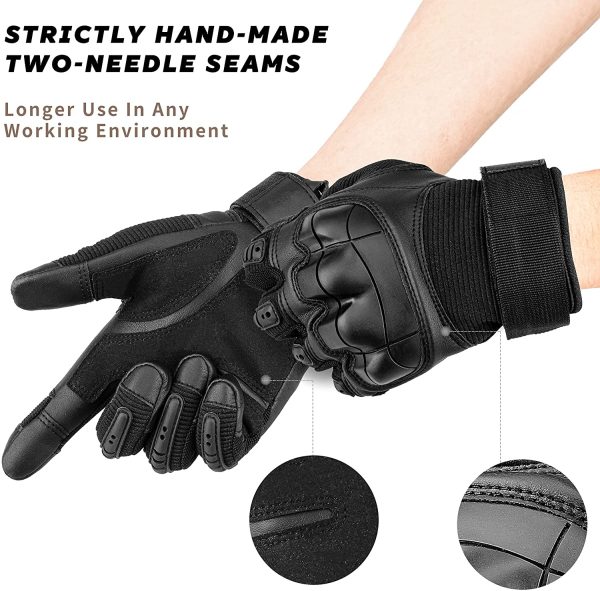 Tactical Gloves, Touch Screen Finger Mechanic Gloves , Military Gear Shooting Biking Motorbiking Hiking Airsoft Gloves