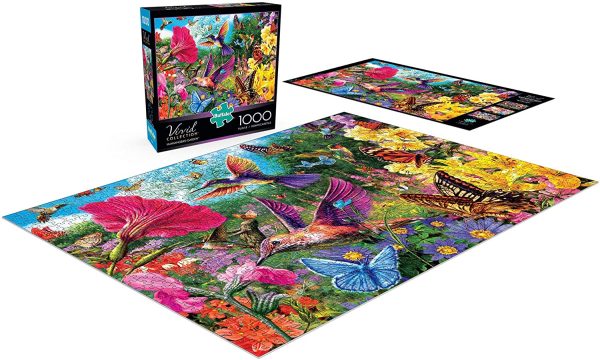 Buffalo Games Hummingbird Garden Jigsaw Puzzle from The Vivid Collection, 1000 Piece - Image 2