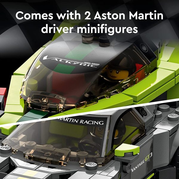 LEGO Speed Champions Aston Martin Valkyrie AMR Pro and Aston Martin Vantage GT3 76910 Building Kit for Kids Aged 9+ (592 Pieces) - Image 5