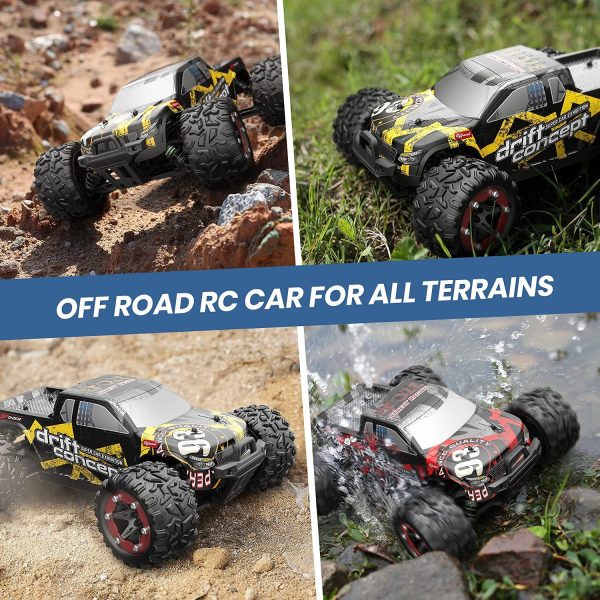 DEERC Brushless RC Cars 300E 60KM/H High Speed Remote Control Car 4WD 1:18 Scale Monster Truck for Kids Adults, All Terrain Off Road Truck with Extra Shell 2 Battery,40+ Min Play Car Gifts for Boys - Image 7