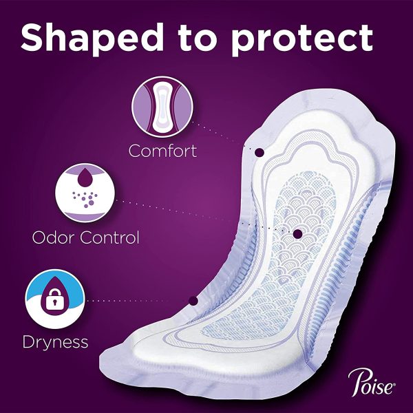 Poise Incontinence Pads for Women, Light Absorbency, Long, 24 Count - Image 2