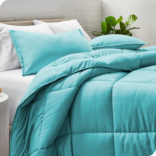 Comforter Set - Twin/Twin Extra Long - Goose Down Alternative - Ultra-Soft - Premium 1800 Series - All Season Warmth (Twin/Twin XL, Aqua)