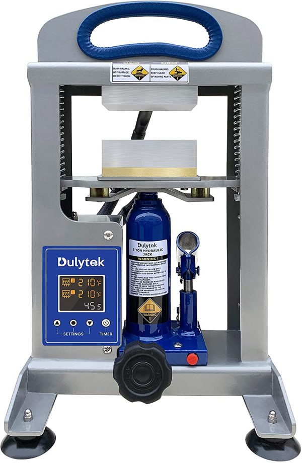 DHP5 Hydraulic Heat Press, 5 Ton Pressing Force, Dual Heat 3" x 4" Plates - Precise Two-Channel Control Panel - [Starter Kit Included] - Image 4