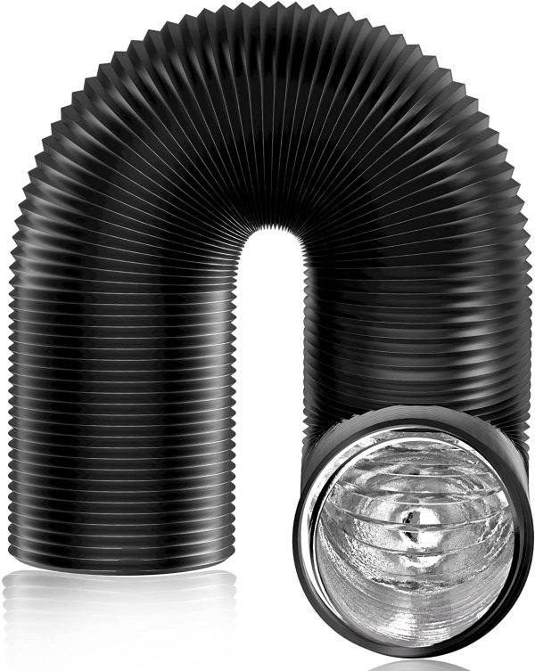 3 inch Air Duct - 16 FT Long, Black Flexible Ducting HVAC Ventilation Air Hose for Grow Tents, Dryer Rooms,Kitchen - Image 7