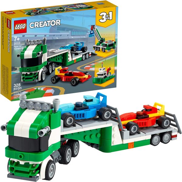 LEGO Creator 3in1 Race Car Transporter 31113 Building Kit; Makes a Great Gift for Kids Who Love Fun Toys and Creative Building, New 2021 (328 Pieces) - Image 4