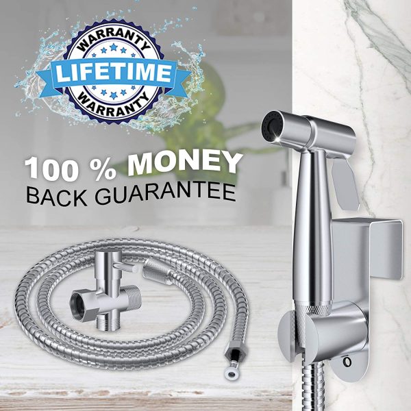 Luxury Bidet Sprayer for Toilet | Handheld Bidet Shattaf Toilet Spray | Stainless Steel Bathroom Baby Cloth Diaper Sprayer | Support Wall or Toilet Mount - Image 7