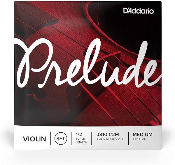 D'Addario Prelude Violin String Set, 1/2 Scale, Medium Tension,J810 1/2M - Image 2