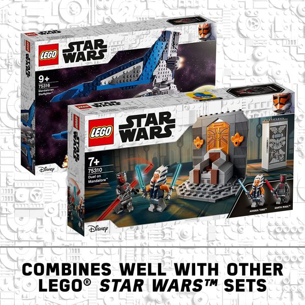 LEGO Star Wars Duel on Mandalore 75310 Awesome Toy Building Kit Featuring Ahsoka Tano and Darth Maul; New 2021 (147 Pieces)