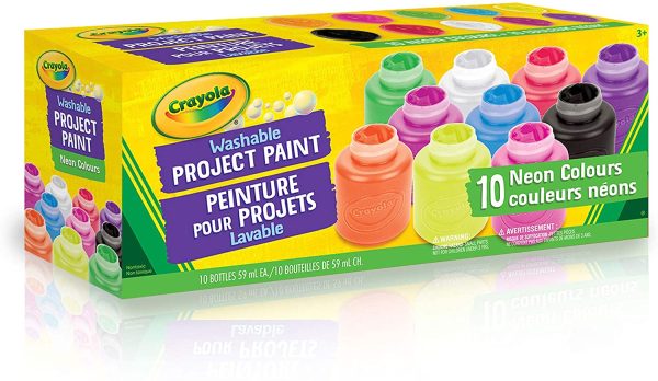 Crayola  Washable Neon Paint, School, Craft, Painting and Art Supplies, Kids, Ages 3,4, 5, 6 and Up, Back to school, School supplies, Arts and Crafts, Gifting - Image 2