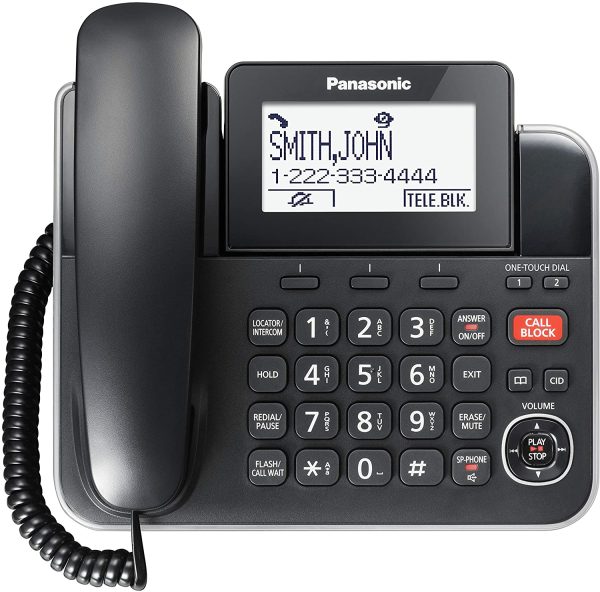 KXTGF870B 2-in-1 Corded/Cordless Phone, 1 Handset, Black - Image 7