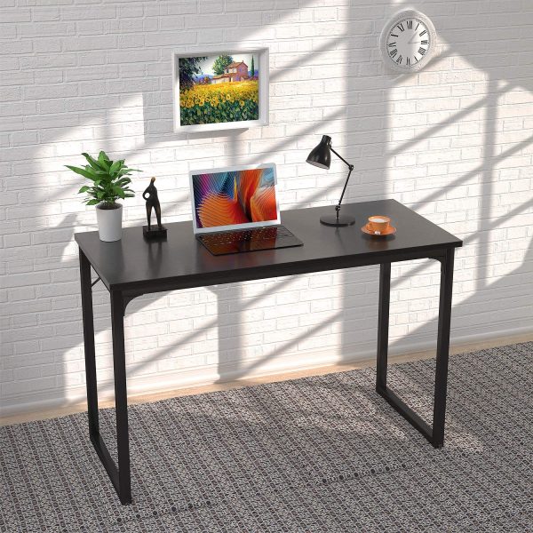 Small Computer Desk 32 Inch,  Small Writing Computer Desk for Small Space, Sturdy Laptop Study Desk Table Modern Simple Style Home Office, Black