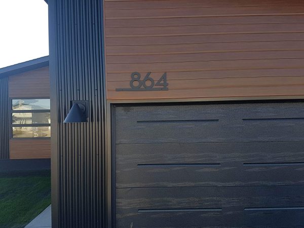 Modern House Numbers - Black with Black Acrylic - Contemporary Home Address - Sign Plaque - Door Number - Image 4