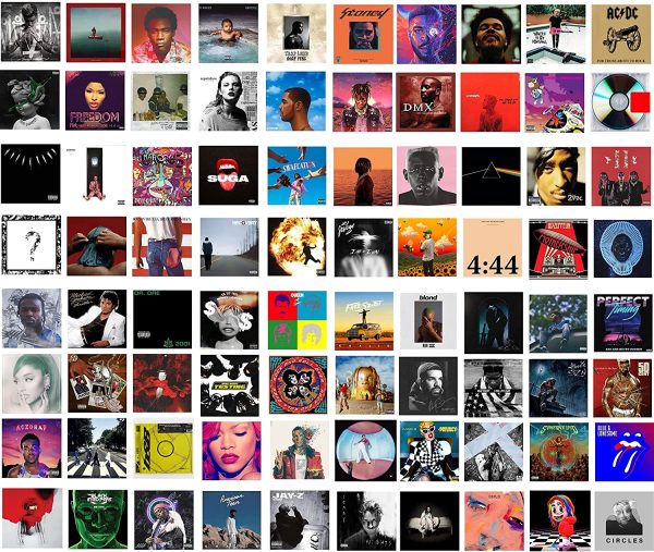 80 Pcs Print Album Covers | Unique Square Printed Photos 4x4 inches | Album Cover Posters Collage Kit | Music Posters for Room Aesthetic | Aesthetic Posters | Poster Pack | Album Cover Art Posters | Wall Posters - Image 2