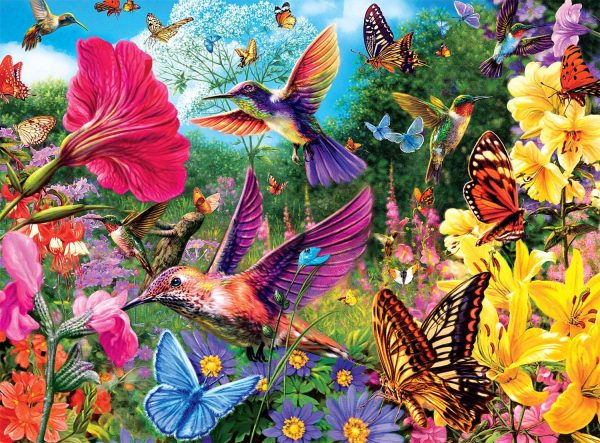 Buffalo Games Hummingbird Garden Jigsaw Puzzle from The Vivid Collection, 1000 Piece - Image 4