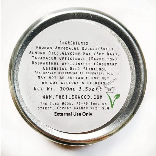 Dandelion and Rosemary Salve - 100% Natural, Vegan, Massage Balm, Sore Muscles, Dry Skin, palm oil free, cruelty free, plastic free, natural & handcrafted - 100ml