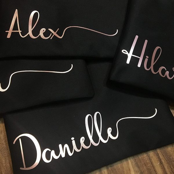 Custom Name Makeup Bag | Bridesmaid Gift | Monogram Bag - Image 4