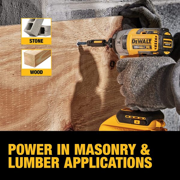 DEWALT 20V MAX* XR Impact Driver Kit, Brushless, 3-Speed, 1/4-Inch, Tool Only (DCF887B)