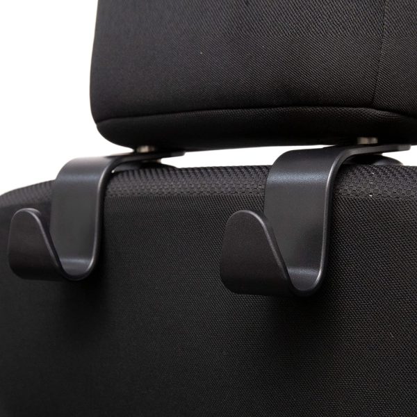 Car Seat Headrest Hook 4 Pack Hanger Storage Organizer Universal for Handbag Purse Coat fit Universal Vehicle Car Black S Type - Image 6