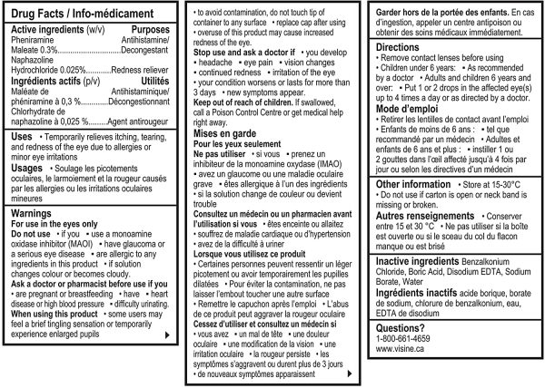 Visine Antihistamine Advance Allergy Eye Drops, 15 ml - Image 8