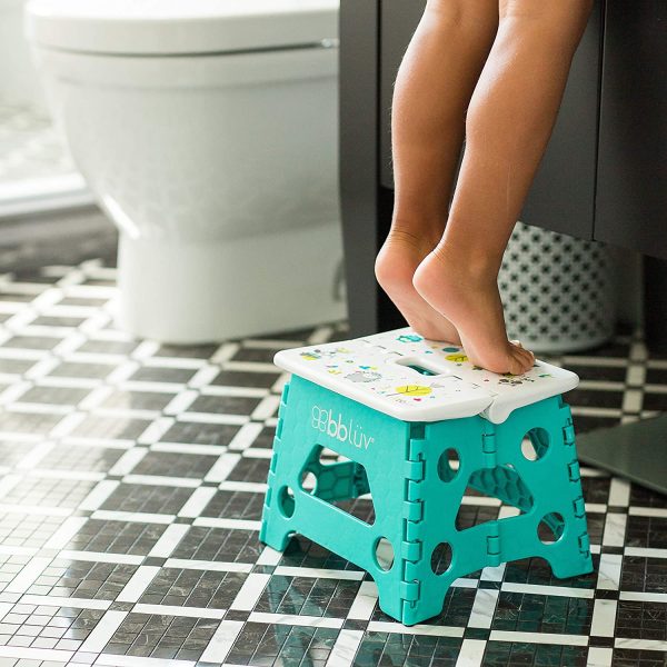 bbl??v - St??p - Foldable Step Stool - Safe, Compact and Easy to Clean (Aqua) - Image 4