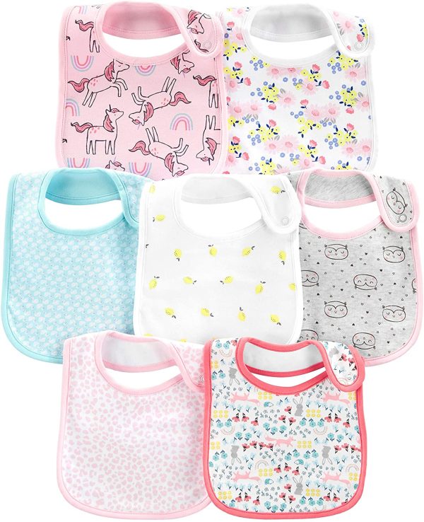 Simple Joys by Carter's baby-girls 7-Pack Teething Bibs