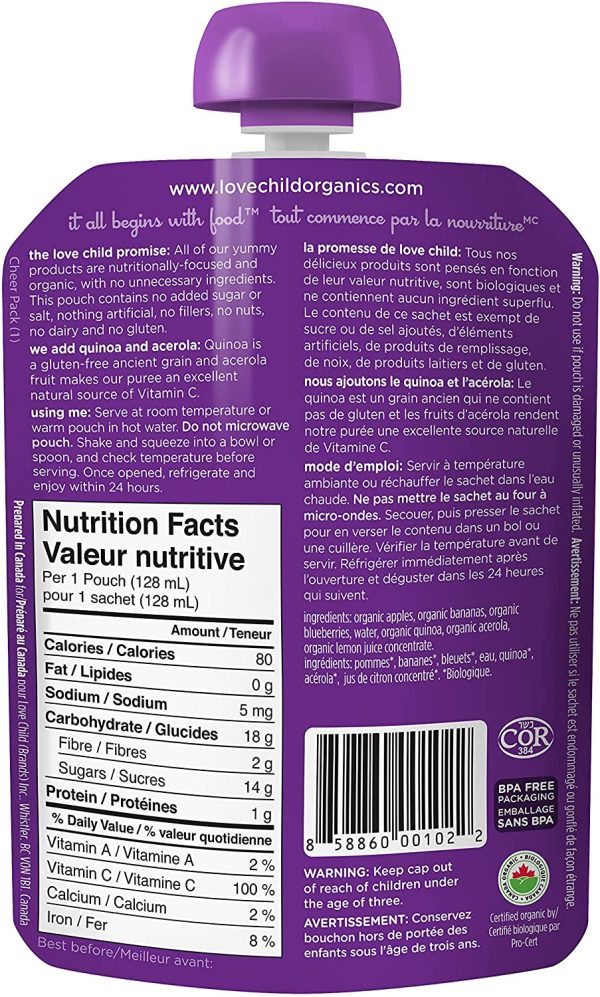 Superblends, Apples, Bananas, Blueberries, Baby Food, 128ml Pouch Puree (12 Pack), 6 months plus - Image 6