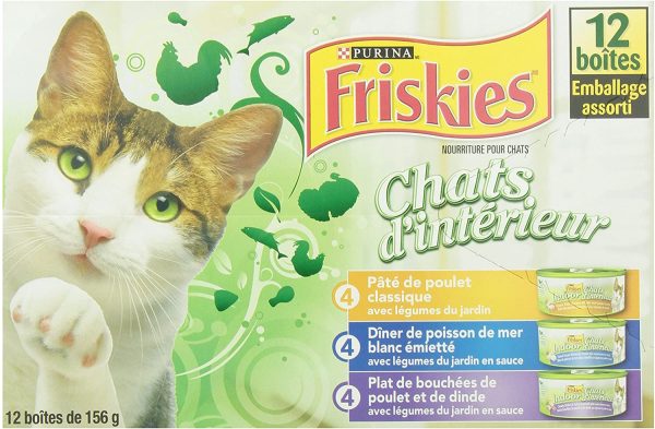 Purina Friskies Indoor Cat Food Variety Pack 12-156g Cans - Image 4