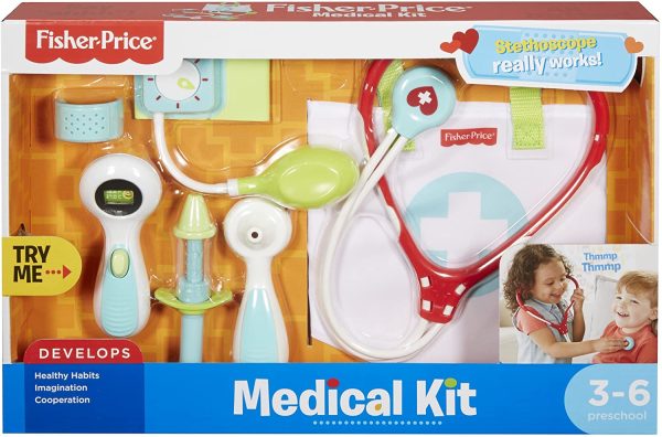 Fisher Price Medical Kit Preschool Pretend Doctor Playset - Image 2